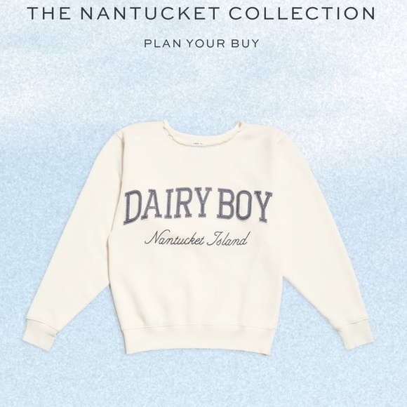 RARE RETIRED Brand New Dairy Boy Nantucket Sweatshirt with Bag - Picture 2 of 8
